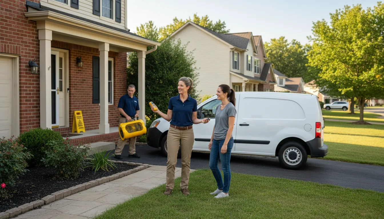 Water restoration image for Dehumidification And Cleanup Services in Jacksonville, OH